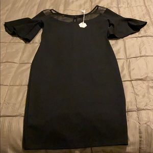 Maternity Dress Black - Pink blush